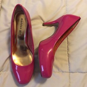 Madden Girl Bright Pink Patent Leather Pumps